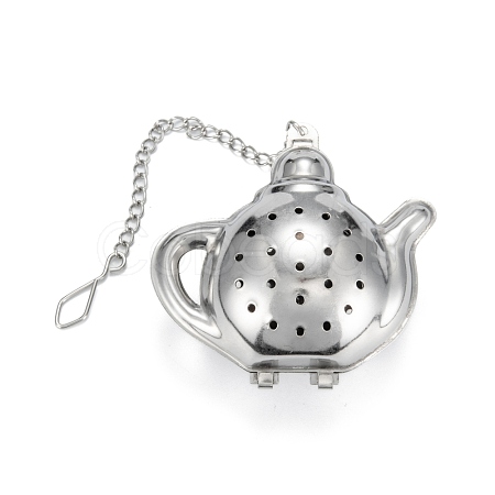 Tarnish Resistant Teapot Shape Tea Infuser AJEW-P091-01P-1