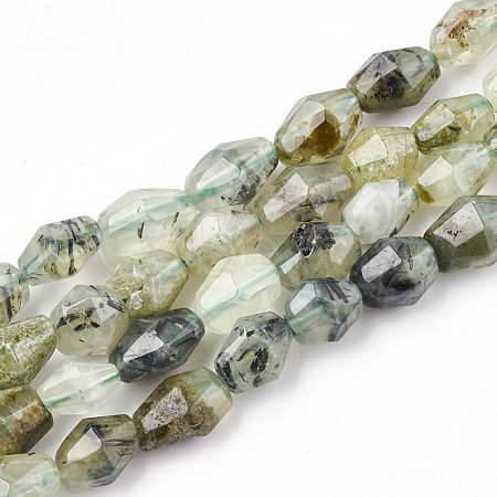 Natural Prehnite Beads Strands G-T107-03-1