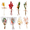 HOBBIESAY 8Pcs 8 Style Mini Dried Flower Bouquet, for Home Wedding Decoration Dried Flower Holiday Gift, Mixed Color, 180~230x30~66mm, 1pc/style