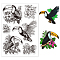 Custom PVC Plastic Clear Stamps, for DIY Scrapbooking, Photo Album Decorative, Cards Making, Bird, 160x110x3mm