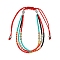 Glass Seed Beads Multi-strand Bracelets for Women, Mixed Color, Inner Diameter: 2-3/8 inch(6cm)