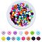 CHGCRAFT 150Pcs 15 Style Food Grade Eco-Friendly Silicone Abacus Beads, Chewing Beads For Teethers, DIY Nursing Necklaces Making, Mixed Color, 11.5~12x6.5mm, Hole: 2mm, 10pcs/style