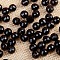 Transparent Acrylic Beads, Round, Black, 20mm