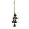 Halloween Iron Protective Witch Bells for Doorknob Hanging Ornaments, Jute Cord Witch Wind Chime for Home Decor, Cone, 450mm