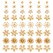 ARRICRAFT 64Pcs 8 Styles Brass Bead Caps, Flower, Golden, 5~15x5~13.5x1~5mm, hole: 0.9~1.5mm