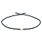 Nylon Cords Necklace Making, with Golden Brass Findings, Long-Lasting Plated, Marine Blue, 22~22.8 inch(56~58cm), Hole: 1.7mm