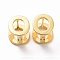 Initial Hoop Earrings for Women, Real 18K Gold Plated Letter Brass Earrings, Letter.O, 12x11x9.5mm, Pin: 0.8mm