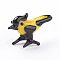 Home Decorations, Handmade Lampwork Display Decorations, Bird, Yellow and Black, 30x11x17mm