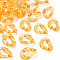 Transparent Acrylic Linking Rings, Quick Link Connectors, for Cable Chains Making, Twisted Oval, Orange, 23.5x16.5x4.5mm, Inner Diameter: 6.5x13mm, about 666pcs/500g