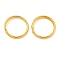 Brass Split Rings, Double Loops Jump Rings, Real 18K Gold Plated, 10x2mm, Inner Diameter: 9mm, Single Wire: 0.7mm, 100pcs/20g