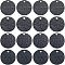 Unicraftale 24Pcs 4 Style Stainless Steel Pendants, Flat Round, Electrophoresis Black, 15x1mm, Hole: 1.4~1.5mm, 6pcs/style