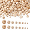 Craftdady Grass Tree Wood Beads, Polygon, Undyed, Star Cut Round Beads, BurlyWood, 11.5x14.5x15.5mm, Hole: 2.5mm, 145pcs/bag