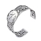 Constellation Alloy Open Cuff Bangles for Women Men, Antique Silver, Taurus, Inner Diameter: 2-1/2 inch(6.2cm), 20~31mm