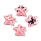 Handmade Porcelain Beads, Fancy Antique Glazed Porcelain, Starfish, Salmon, 19~20x21~23x9~10.5mm, Hole: 2~2.5mm