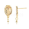 Rack Plating Brass Stud Earring Findings KK-N233-185-3