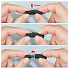 Unicraftale 3Pcs 3 Colors Column 304 Stainless Steel Bayonet Necklace Clasps with Push Button STAS-UN0052-62-5