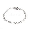 Tarnish Resistant Heart 304 Stainless Steel Link Bracelets X-BJEW-JB01929-2