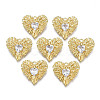 Brass Micro Pave Clear Cubic Zirconia Pendants ZIRC-T015-006G-NF-1