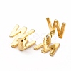 Initial Hoop Earrings for Women EJEW-P194-01G-W-2