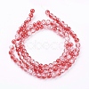 Crackle Glass Beads Strands X-GGC8mmY-A74-2