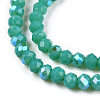 Electroplate Opaque Solid Color Glass Beads Strands EGLA-A034-P1mm-L25-3