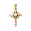 Brass Micro Pave Cubic Zirconia Pendants KK-A212-02B-G-1