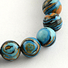 Round Dyed Gemstone Beads Strands X-G-R251-02C-1