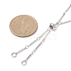Brass Bar Link Chain Necklace Making AJEW-JB01188-02-3