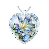 Heart Glass Pendant Necklaces PW23052491682-1