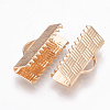 Brass Ribbon Crimp Ends KK-Q747-10E-G-2