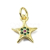 Brass Micro Pave Colorful Cubic Zirconia Pendants KK-H475-19G-05-1