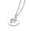 304 Stainless Steel Pendant Necklaces NJEW-E147-12P-3