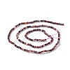 Natural Red Corundum/Ruby and Sapphire Beads Strands G-B037-01A-2