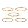 5Pcs 5 Style Star & Cross & Moon & Heart & Butterfly Brass & Synthetic Hematite Beaded Stretch Bracelets Set for Women BJEW-JB09090-1