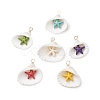 Dyed Synthetical Turquoise Star Pendants PALLOY-JF02647-1