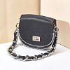 Zinc Alloy Curban Chain & PU Leather Bag Straps FIND-WH0143-52P-5
