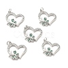 Brass Micro Pave Cubic Zirconia Pendants KK-E068-VB193-3