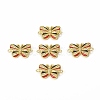 Brass Micro Pave Cubic Zirconia Connector Charms KK-E068-VB407-4-4