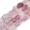 Natural Rainbow Strawberry Quartz Beads Strands X-G-S363-048C-1