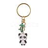 Panda & Bamboo Alloy Enamel Pendant Keychains KEYC-JKC00629-01-1