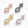 Brass Micro Pave Cubic Zirconia Links connectors ZIRC-O026-16-NR-1