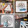 5Pcs 5 Styles PET Hollow Out Drawing Painting Stencils Sets DIY-WH0383-0068-4