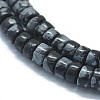 Natural Snowflake Obsidian  Beads Strands G-F631-A04-3