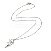 304 Stainless Steel Pendant Necklace for Women NJEW-JN04387-6