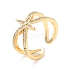 Star Cubic Zirconia Cuff Finger Ring for Women RJEW-C004-07-RS-3
