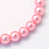 Baking Painted Pearlized Glass Pearl Round Bead Strands HY-Q330-8mm-53-2