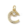 Real 18K Gold Plated Brass Pave Cubic Zirconia Pendants KK-M283-01B-01-1