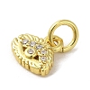 Brass Micro Pave Cubic Zirconia Charms KK-M283-15C-01-2