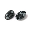 Synthetic Snowflake Obsidian Cabochons G-A094-01A-35-2
