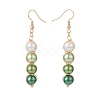 Glass Pearl Dangle Earrings EJEW-JE05035-4